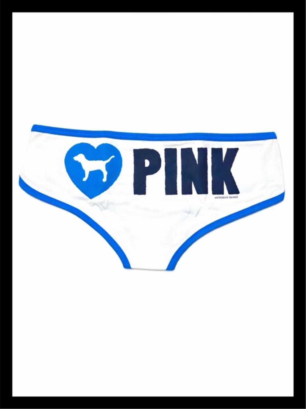 💕ⓅⒾⓃⓀ ⓋⓈ VINTAGE/RARE/HTF Blue “Pup💙PINK” Extra Low Rise Hipster Panties NWT💕